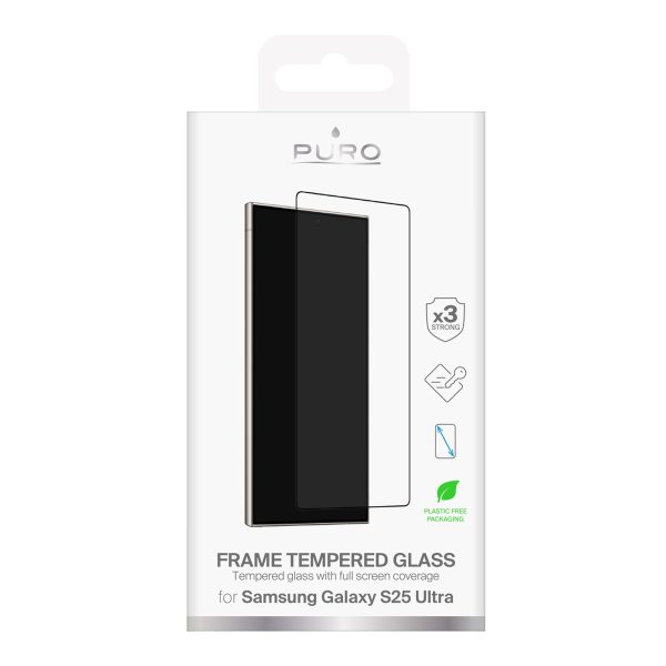 Rūdīts stikls Samsung Galaxy S25 Ultra telefonam ar melnu rāmi