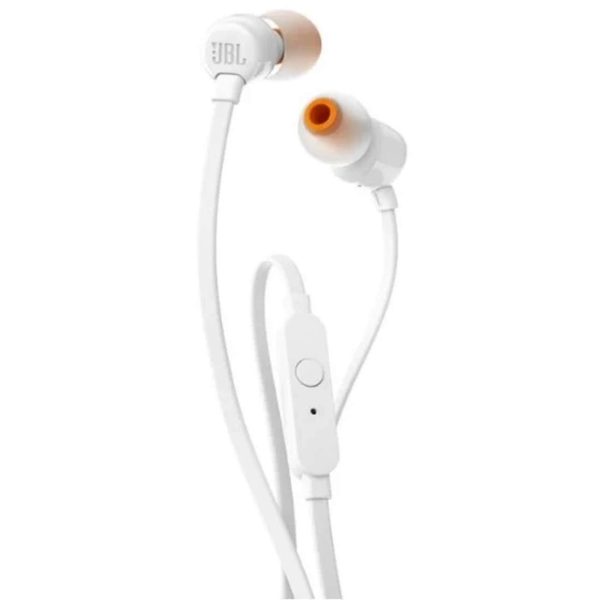 JBL T110 ausīs ievietojamas austiņas ar vadu, 3,5 mm mini ligzda - baltas