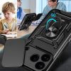 Hybrid Armor Camshield bruņu maciņš ar statīvu un kameras pārsegu iPhone 17 Pro tālrunim - melns