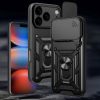 Hybrid Armor Camshield bruņu maciņš ar statīvu un kameras pārsegu iPhone 17 Pro tālrunim - melns