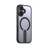iPhone 17 Hybrid Armor X MagSafe vāciņš ar statīvu — melns