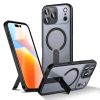iPhone 17 Pro Hybrid Armor X MagSafe vāciņš ar statīvu — melns