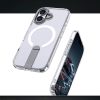 iPhone 17 Hybrid Armor X MagSafe vāciņš ar statīvu — caurspīdīgs