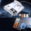 iPhone 17 Pro Max Hybrid Armor X MagSafe vāciņš ar statīvu — caurspīdīgs