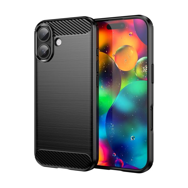 iPhone 17 oglekļa šķiedras vāciņš — melns