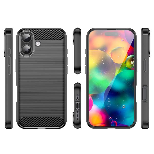 iPhone 17 oglekļa šķiedras vāciņš — melns