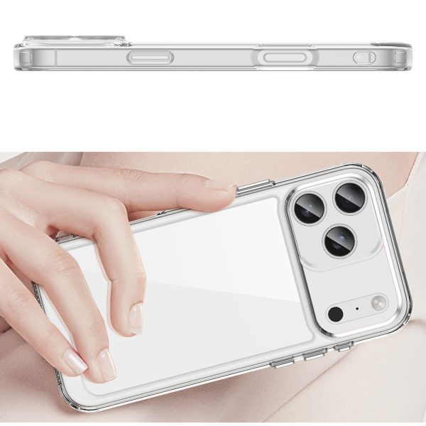 iPhone 17 Pro Max kosmosa vāciņš — caurspīdīgs