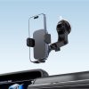Viedtālruņa automašīnas turētājs ar bezvadu lādētāju un automātisku instrumentu paneļa skavu - melns