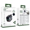 Sienas lādētājs ar displeju USB-A USB-C GaN PD 35W - melns