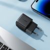 Sienas lādētājs ar displeju USB-A USB-C GaN PD 35W - melns