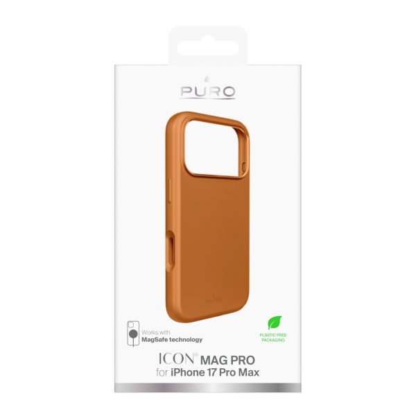 iPhone 17 Pro Max MagSafe silikona maciņš ar kameras aizsardzību un alumīnija pogām – oranžs