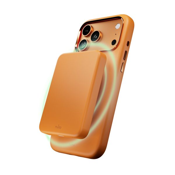 iPhone 17 Pro Max MagSafe silikona maciņš ar kameras aizsardzību un alumīnija pogām – oranžs