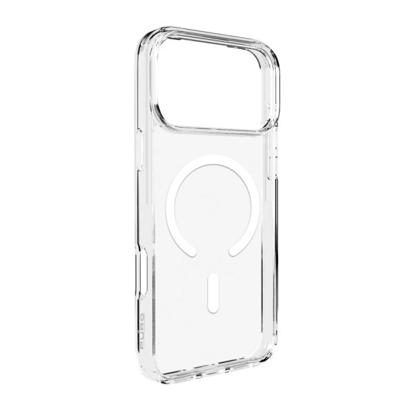 iPhone 17 Pro MagSafe Lite Mag TPU datora vāciņš - caurspīdīgs balts gredzens