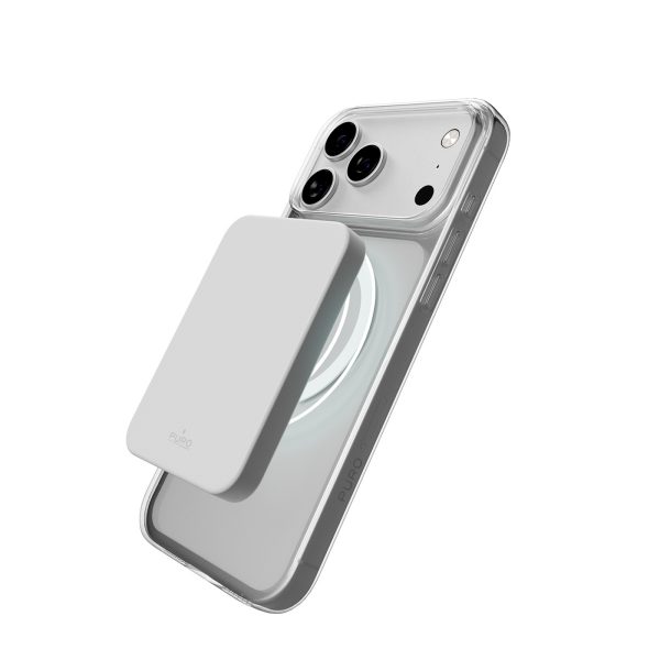 iPhone 17 Pro MagSafe Lite Mag TPU datora vāciņš - caurspīdīgs balts gredzens