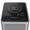 Powerbank ar bezvadu uzlādi 40000mAh USB-C USB-A 300W - melns