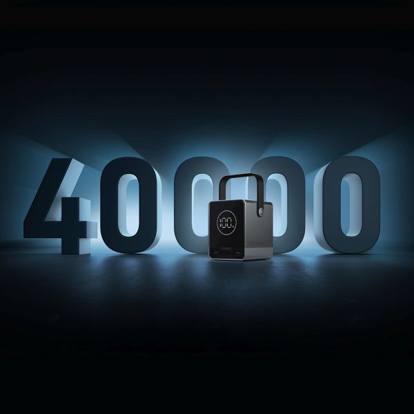 Powerbank ar bezvadu uzlādi 40000mAh USB-C USB-A 300W - melns