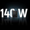 Powerbank ar bezvadu uzlādi 40000mAh USB-C USB-A 300W - melns