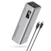 Powerbank 20000mAh USB-C USB-A 100W - pelēks