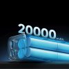 Powerbank 20000mAh USB-C USB-A 100W - pelēks