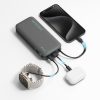 Powerbank 20000mAh USB-A USB-C ar iebūvētu USB-C kabeli 55W - balts