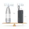 Powerbank 20000mAh USB-A USB-C ar iebūvētu USB-C kabeli 55W - balts