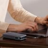 Powerbank 20000mAh USB-A USB-C ar iebūvētu USB-C kabeli 55W - pelēks
