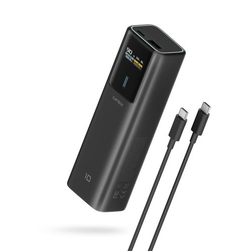 Powerbank 10000mAh USB-C USB-A 150W - melns