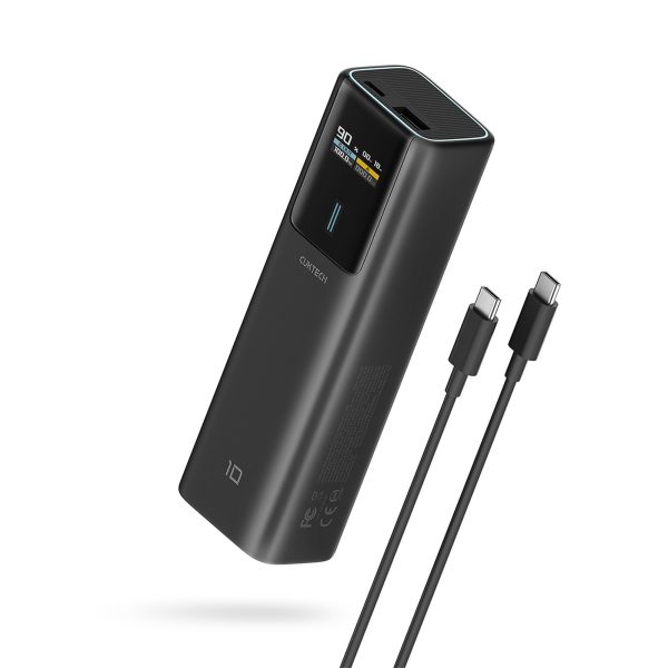 Powerbank 10000mAh USB-C USB-A 150W - melns