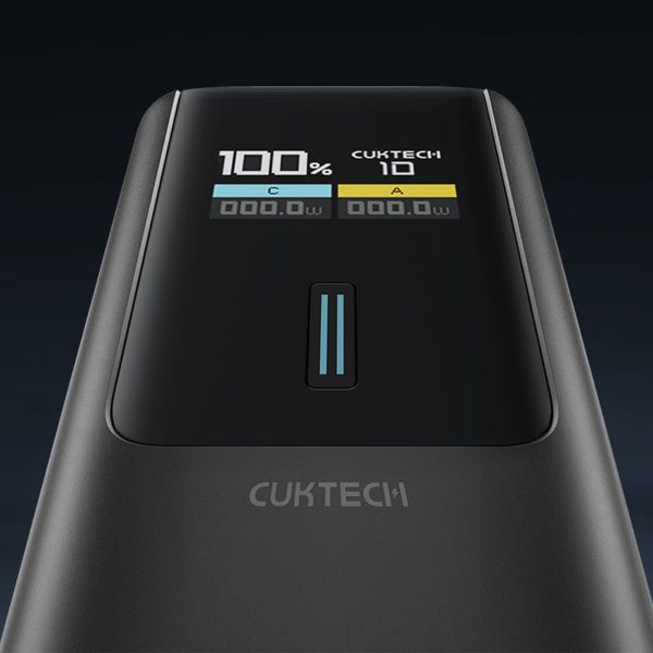 Powerbank 10000mAh USB-C USB-A 150W - melns