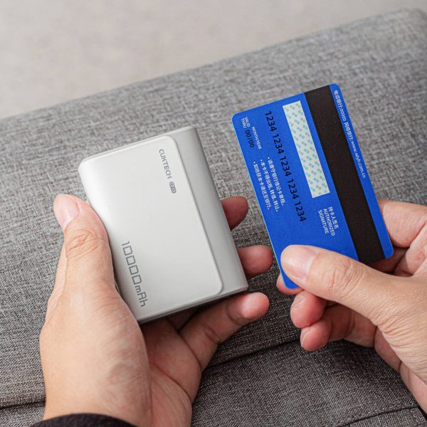 Powerbank 10000mAh USB-A USB-C 30W - pelēks