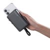 10000mAh USB-C magnētiskais barošanas bloks ar iebūvētu USB-C MagSafe kabeli - melns