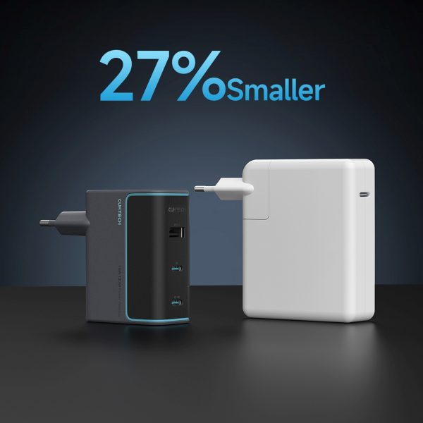 1033753-4-ladowarka-sieciowa-usb-c-usb-a-z-kablem-usb-c-szar-cuktech-hurtownia-dropshipping.jpg USB-C USB-A sienas lādētājs ar USB-C GaN kabeli 100W - pelēks