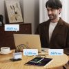 1033754-5-ladowarka-usb-c-usb-a-z-kablem-gan-100w-biala-cuktech-hurtownia-dropshipping.jpg USB-C USB-A sienas lādētājs ar GaN kabeli 100W - balts