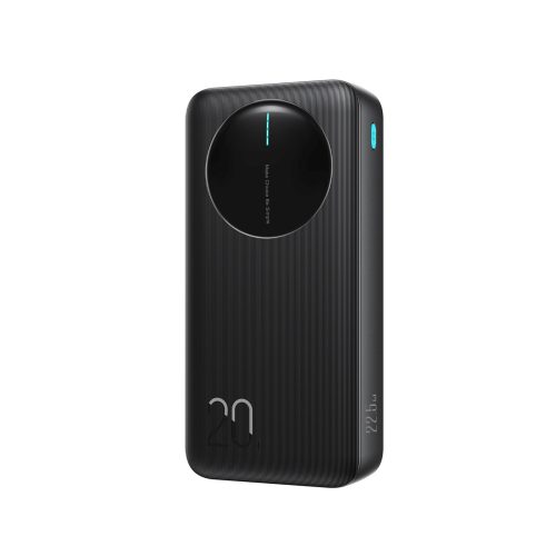 Powerbank ar digitālo displeju 20000mAh USB-A USB-C 22.5W - melns