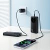 Powerbank ar digitālo displeju 20000mAh USB-A USB-C 22.5W - melns