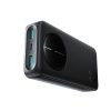 Powerbank ar digitālo displeju 20000mAh USB-A USB-C 22.5W - melns