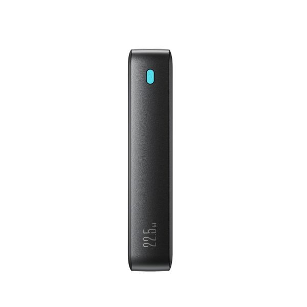 Powerbank ar digitālo displeju 20000mAh USB-A USB-C 22.5W - melns
