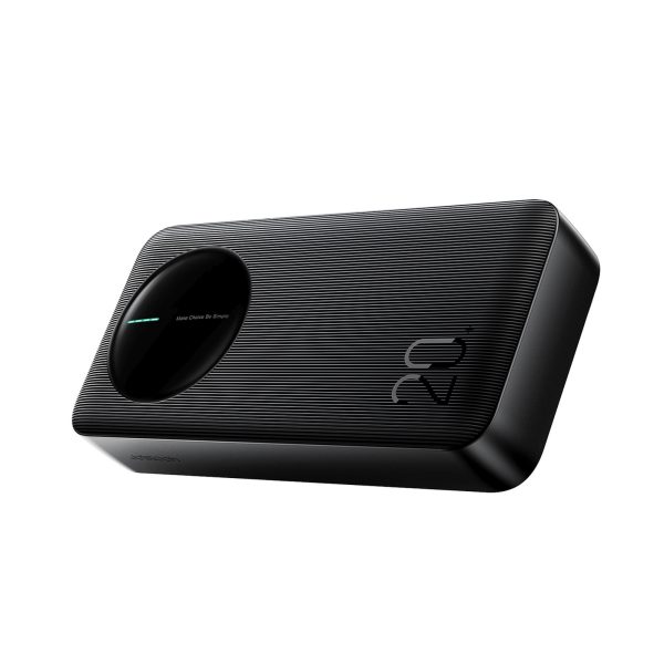 Powerbank ar digitālo displeju 20000mAh USB-A USB-C 22.5W - melns