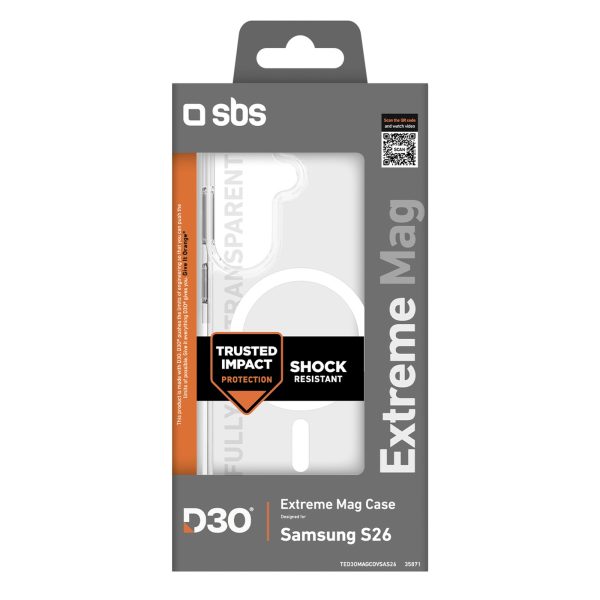 Samsung Galaxy S26 Extreme D30 MagSafe maciņš-pārvalks - caurspīdīgs