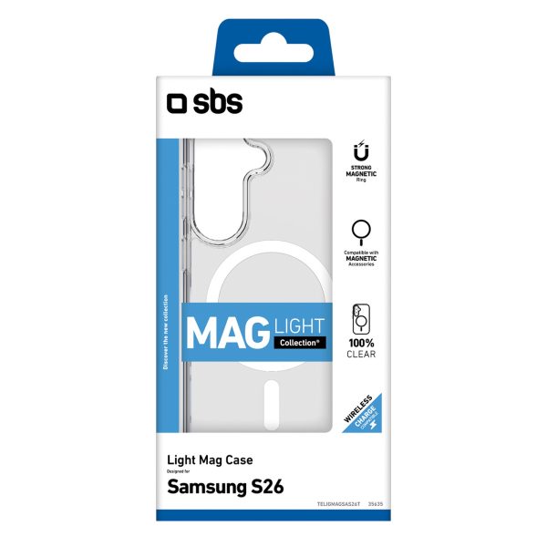 Samsung Galaxy S26 vāciņš ar vieglo Mag MagSafe aizsargvāciņu - caurspīdīgs
