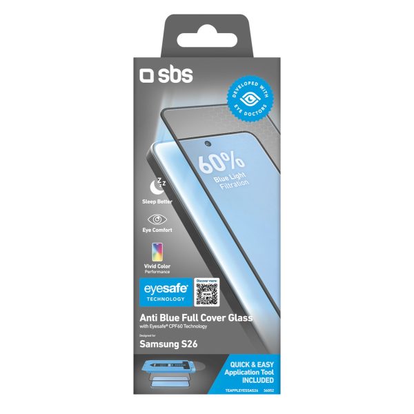 Rūdīts stikls Samsung Galaxy S26 tālrunim ar Eyesafe aplikatoru