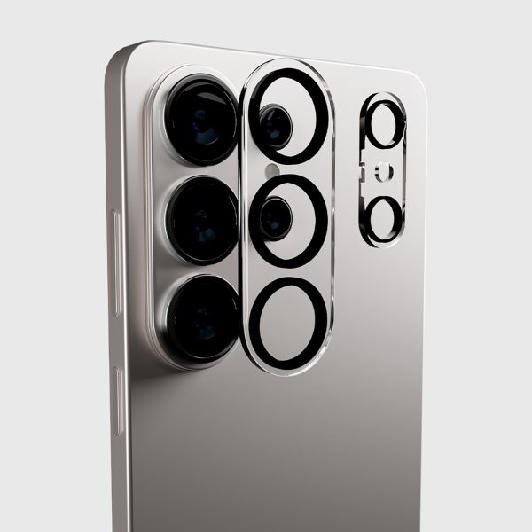 Aizmugurējās kameras aizsargstikls Samsung Galaxy S26 Ultra tālrunim - ar melnu rāmi