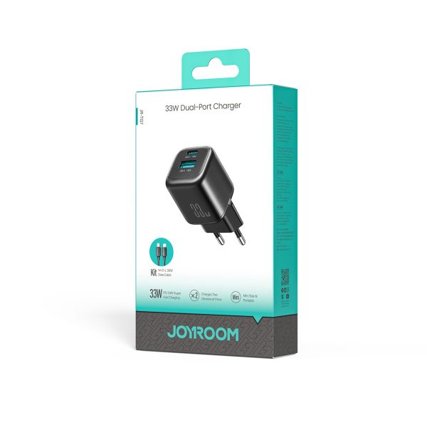 1033799-8-ladowarka-sieciowa-usb-a-usb-c-z-kablem-czarna-joyroom-hurtownia-dropshipping.jpg USB-A USB-C sienas lādētājs ar USB-C kabeli - iPhone Lightning 33W - melns