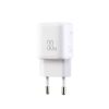 33 W USB-A USB-C sienas lādētājs - balts