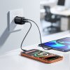 33 W USB-A USB-C sienas lādētājs - melns