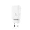 USB-C USB-A GaN 65W sienas lādētājs ar 100W USB-C kabeli 1,2 m - balts