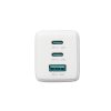 USB-C USB-A GaN 65W sienas lādētājs ar 100W USB-C kabeli 1,2 m - balts