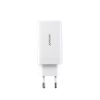 USB-C USB-A GaN 65W sienas lādētājs ar 100W USB-C kabeli 1,2 m - balts