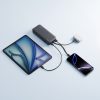Powerbank 20000mAh USB-A USB-C ar integrētu kabeli 40W - pelēks