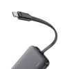 Powerbank 20000mAh USB-A USB-C ar integrētu kabeli 40W - pelēks
